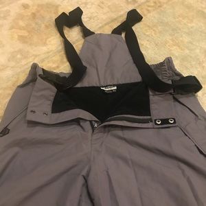 Men’s grey ski bib